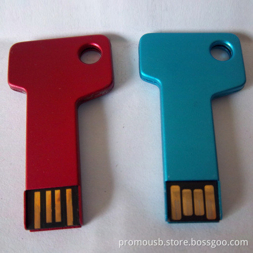 Metal Key Shaped USB Thumb Drive with logo
